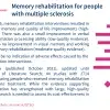 Memory rehabilitation for people with multiple sclerosis